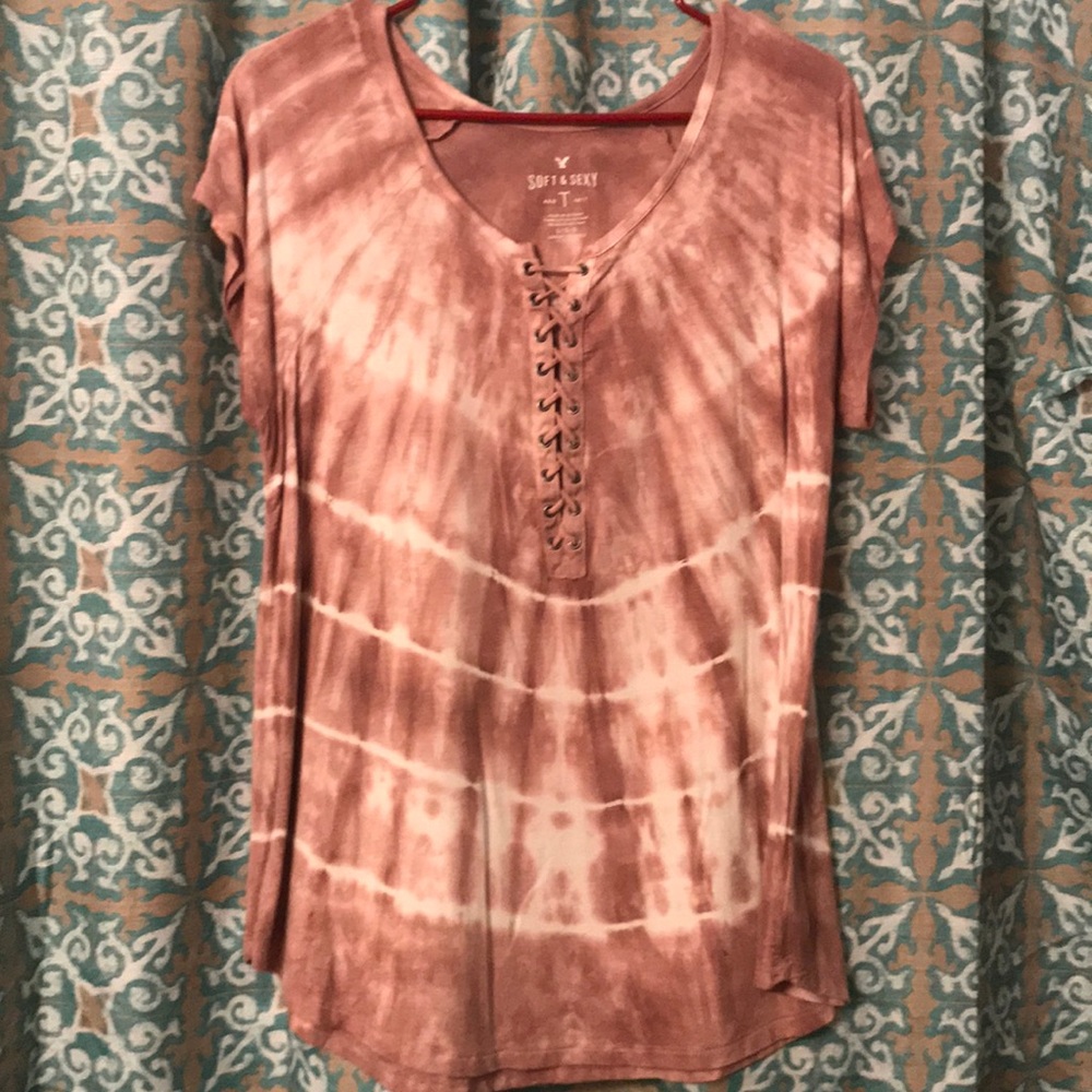 American Eagle Soft Tee, acid wash! Size large!